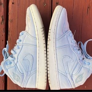 Air Jordan 1 mid-canvas Ice Blue 2016 Sneakers